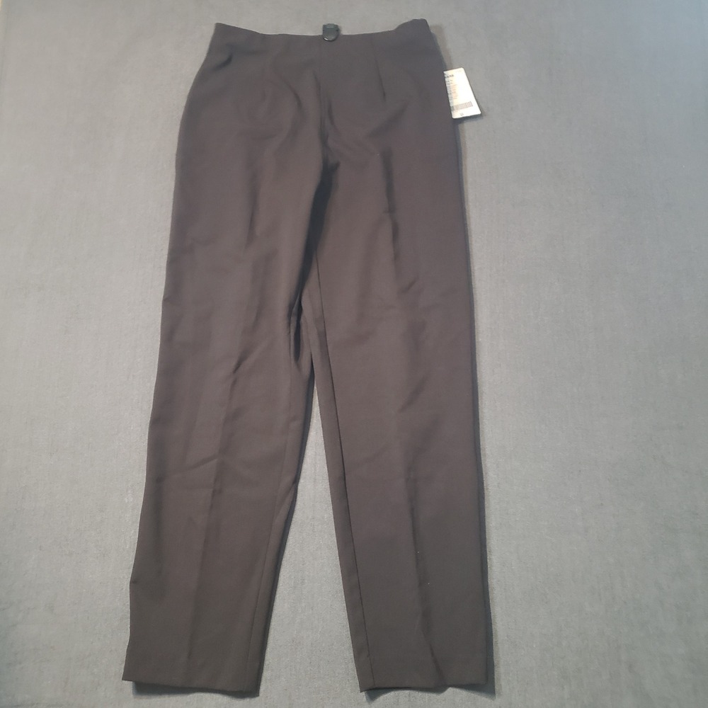 Laura Scott Dress Pants Womens 8P Brown High Rise Side Zip Straight Leg Trousers